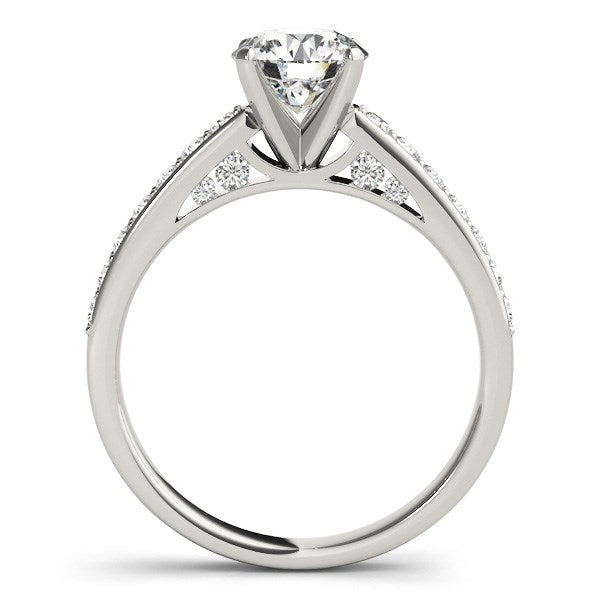 14k White Gold Single Row Prong Set Diamond Engagement Ring (1 3/8 cttw)-Teresa&#39;s Fashionista LLC