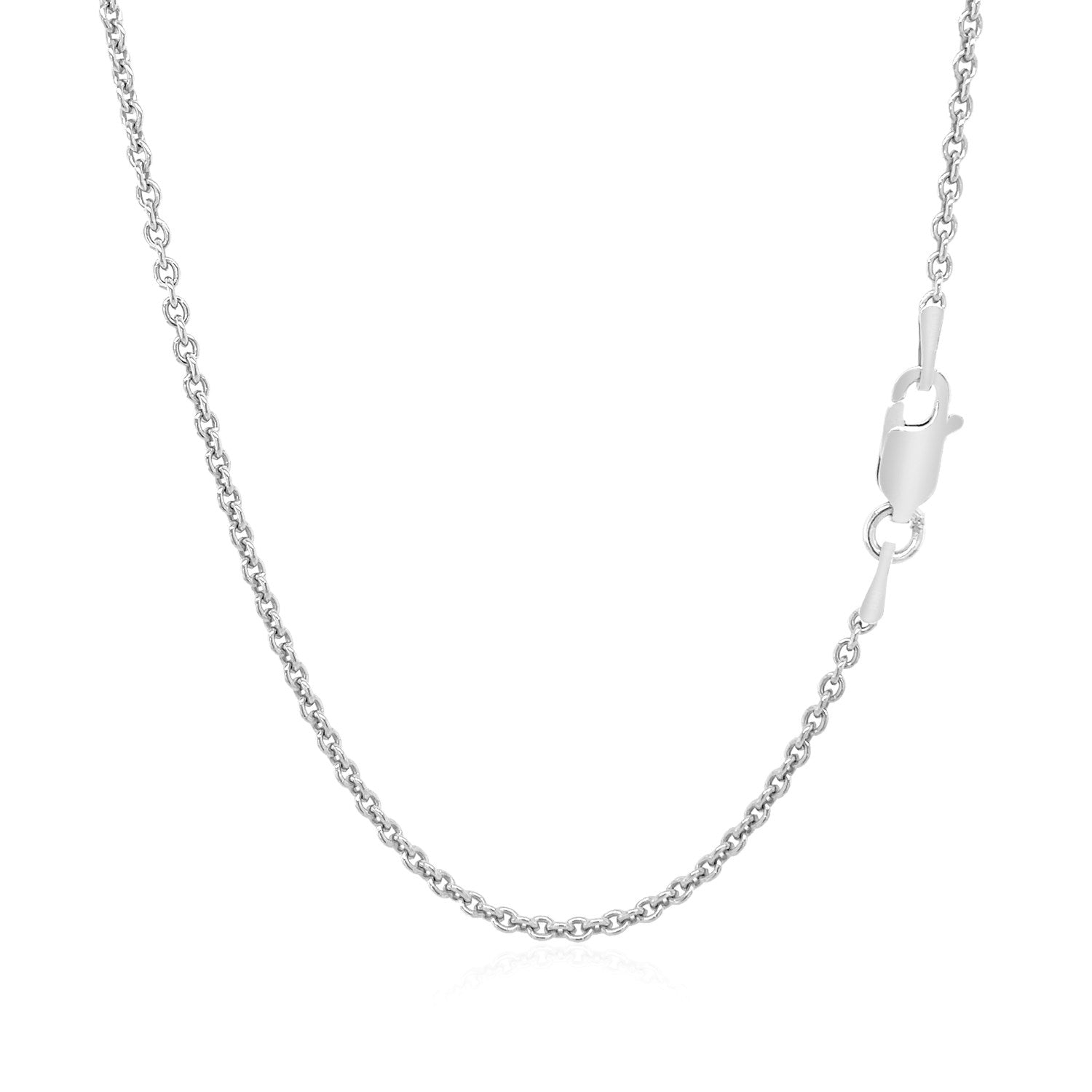 Sterling Silver Rhodium Plated Round Cable Chain 1.8mm-Teresa&#39;s Fashionista LLC