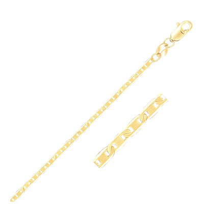 14k Yellow Gold Mariner Link Anklet 1.7mm-Teresa&#39;s Fashionista LLC