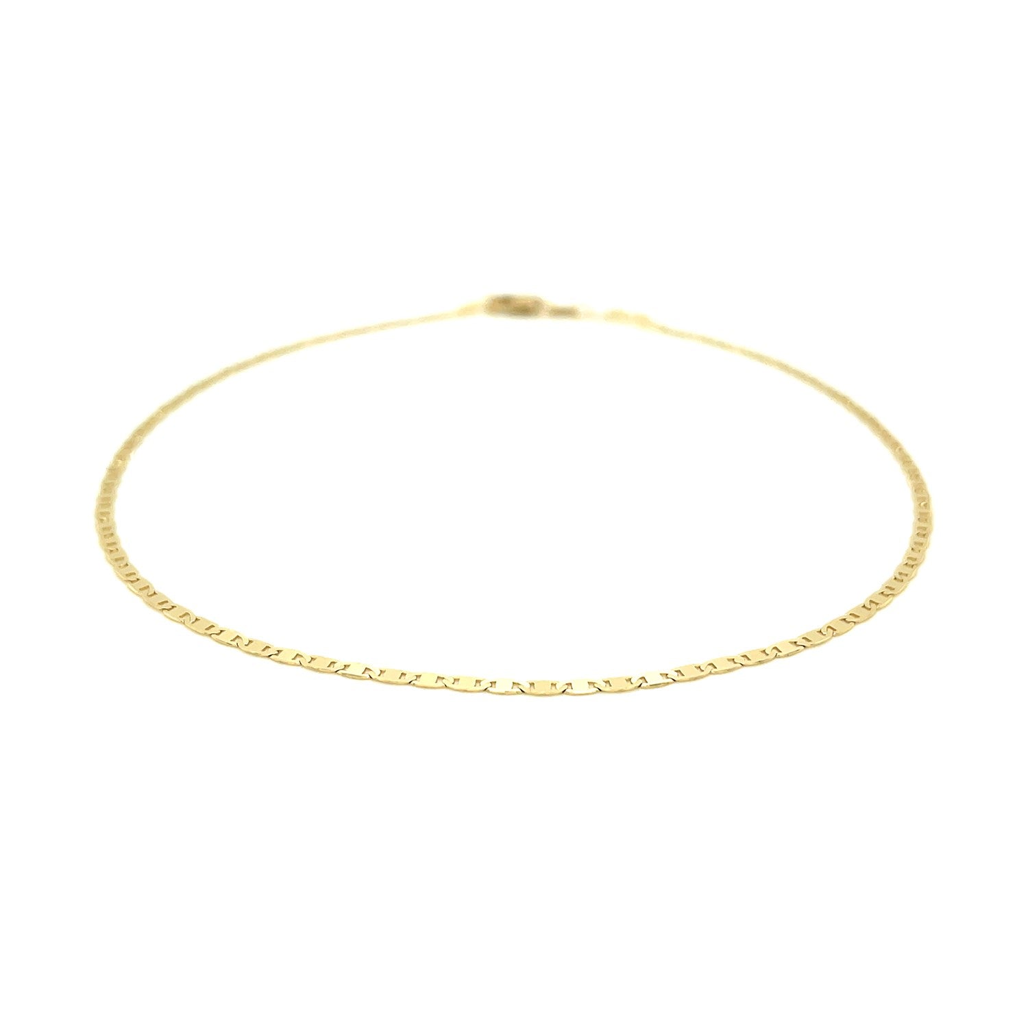 14k Yellow Gold Mariner Link Anklet 1.7mm-Teresa&#39;s Fashionista LLC