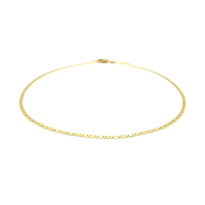 14k Yellow Gold Mariner Link Anklet 1.7mm-Teresa&#39;s Fashionista LLC