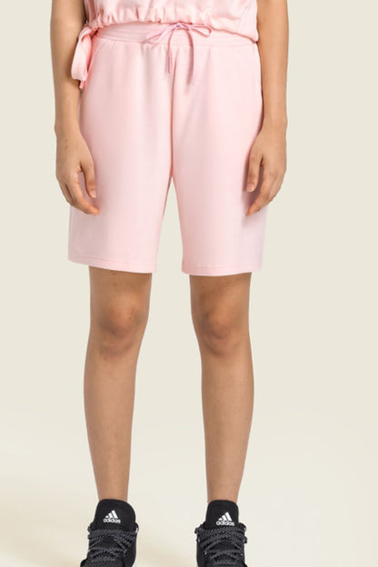 Drawstring Elastic Waist Sports Bermuda Shorts-Teresa&#39;s Fashionista LLC