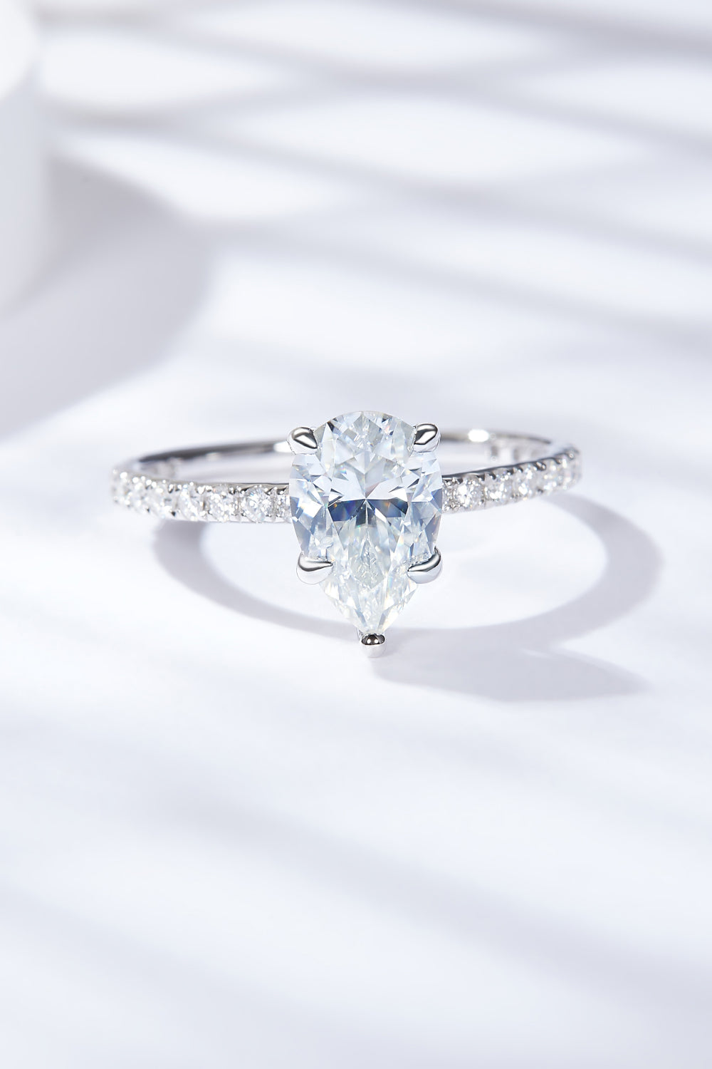 1.8 Carat Moissanite Side Stone Ring-Teresa&#39;s Fashionista LLC