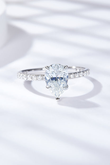 1.8 Carat Moissanite Side Stone Ring-Teresa&#39;s Fashionista LLC