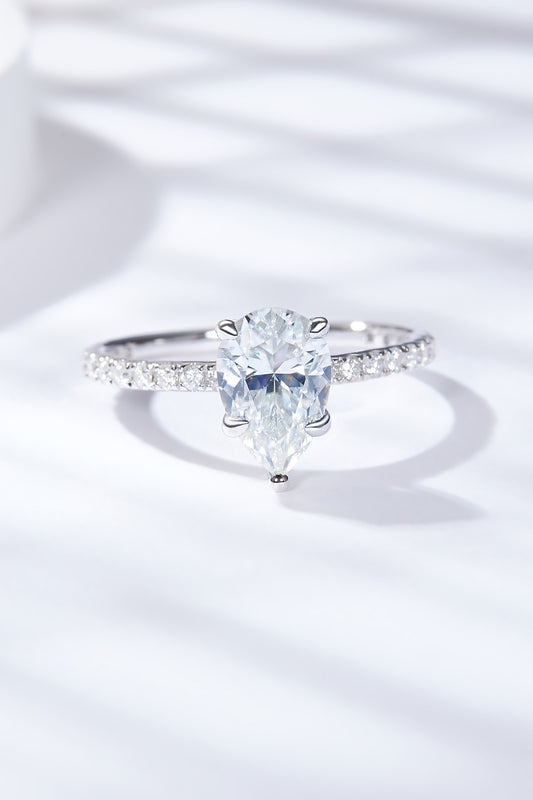 1.8 Carat Moissanite Side Stone Ring-Teresa&#39;s Fashionista LLC