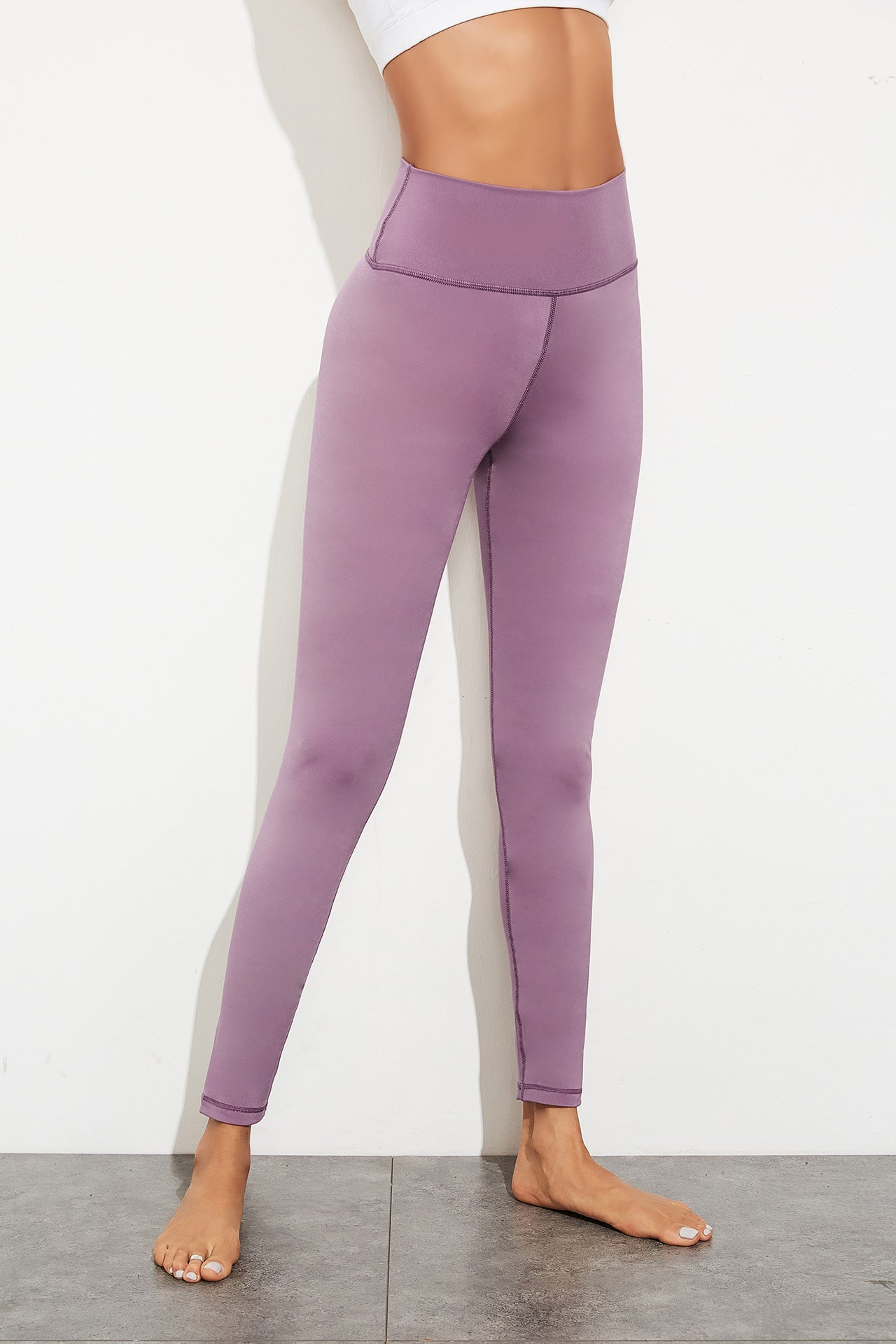 Exposed Seam High Waist Yoga Leggings-Teresa&#39;s Fashionista LLC