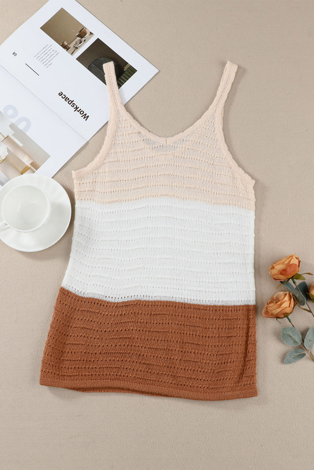 Color Block Round Neck Tank-Teresa&#39;s Fashionista LLC