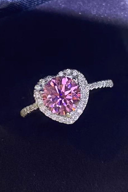 Lifelong Journey 1 Carat Moissanite Heart Ring-Teresa&#39;s Fashionista LLC