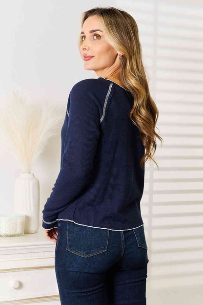 Basic Bae Long Raglan Sleeve Round Neck Top-Teresa&#39;s Fashionista LLC