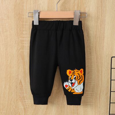 Tiger Long Sleeve Hoodie and Elastic Waist Pants Set-Teresa&#39;s Fashionista LLC