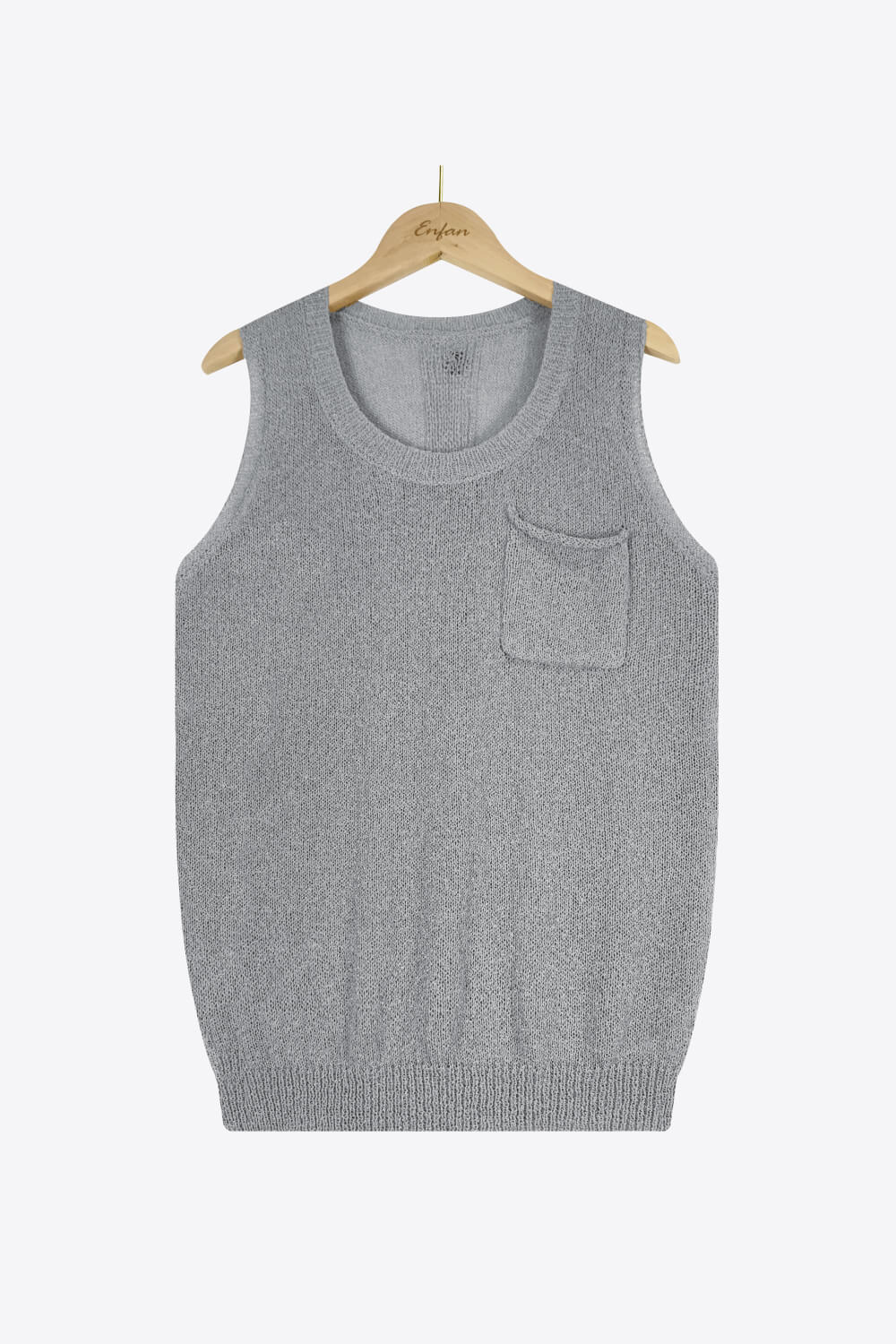 Buttoned Pocket Knit Tank-Teresa&#39;s Fashionista LLC