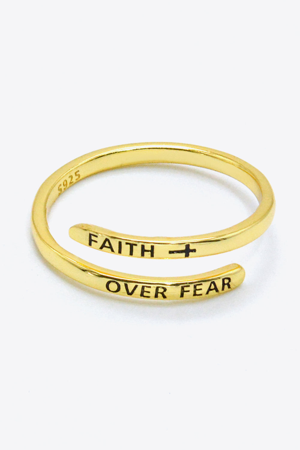 FAITH OVER FEAR Bypass Ring-Teresa&#39;s Fashionista LLC