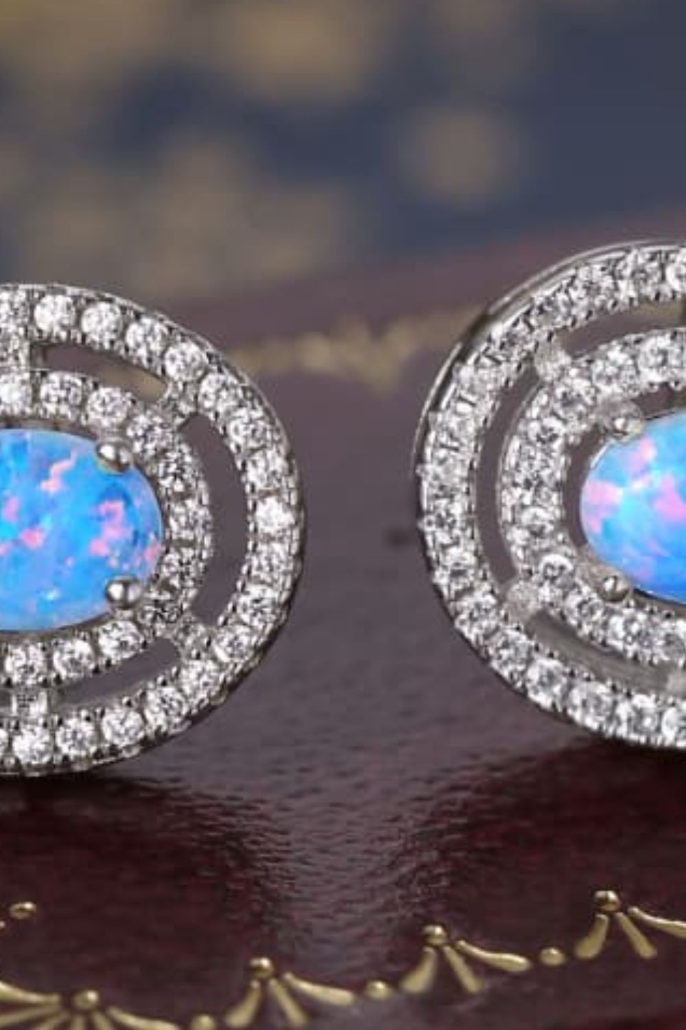 925 Sterling Silver Opal Round Stud Earrings-Teresa&#39;s Fashionista LLC