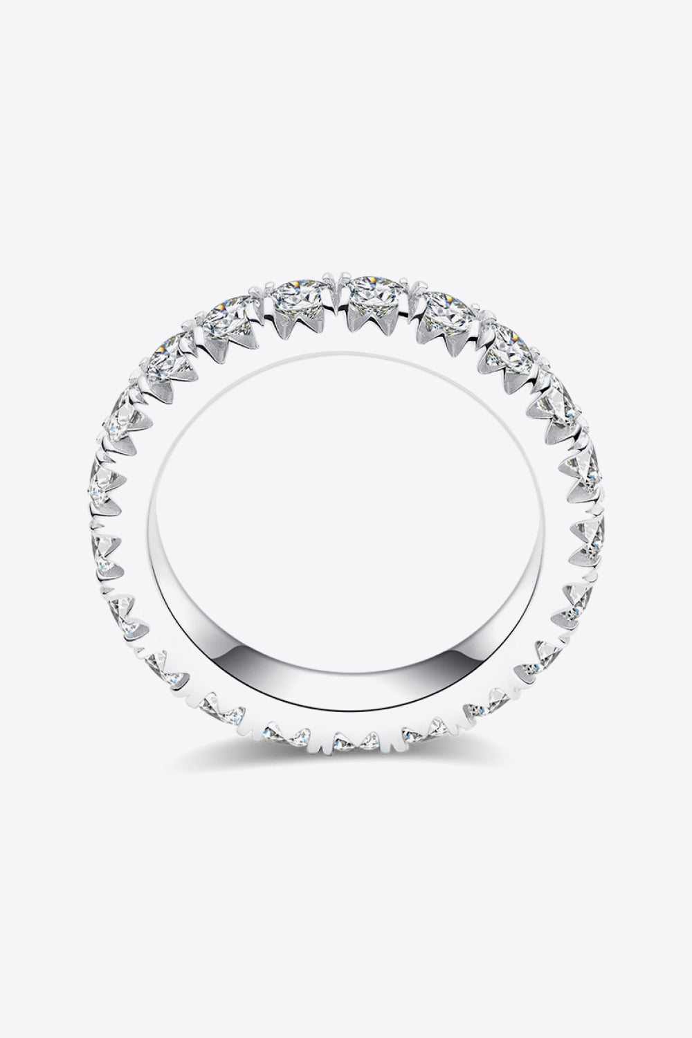 2.3 Carat Moissanite 925 Sterling Silver Eternity Ring-Teresa&#39;s Fashionista LLC