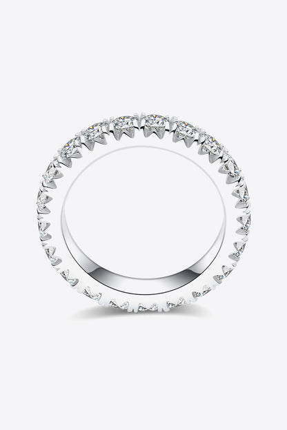 2.3 Carat Moissanite 925 Sterling Silver Eternity Ring-Teresa&#39;s Fashionista LLC