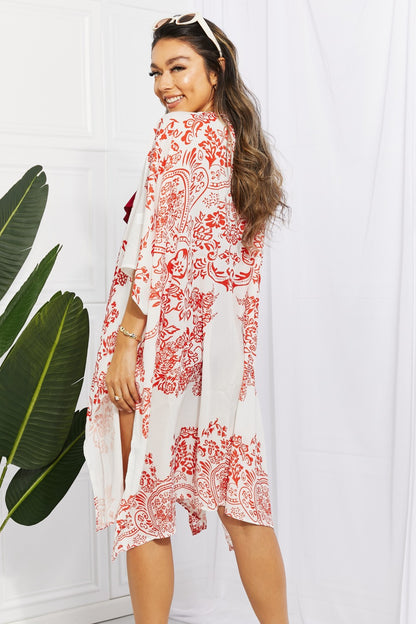 Floral Side Slit Cover Up-Teresa&#39;s Fashionista LLC