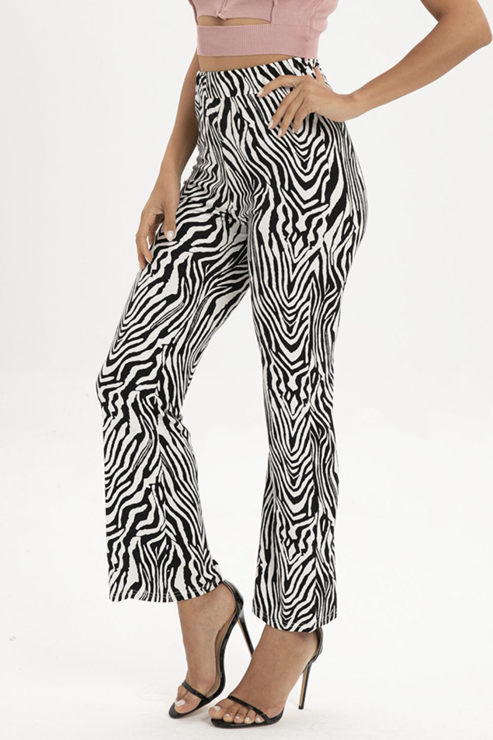 Zebra Print Straight Leg Pants-Teresa&#39;s Fashionista LLC