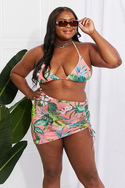 Marina West Swim Paradise Awaits Triangle Bikini and Sarong Set-Teresa&#39;s Fashionista LLC