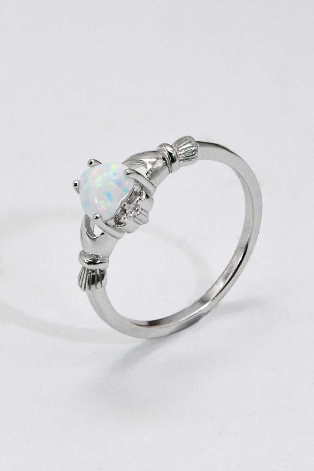 925 Sterling Silver Heart Opal Ring-Teresa&#39;s Fashionista LLC