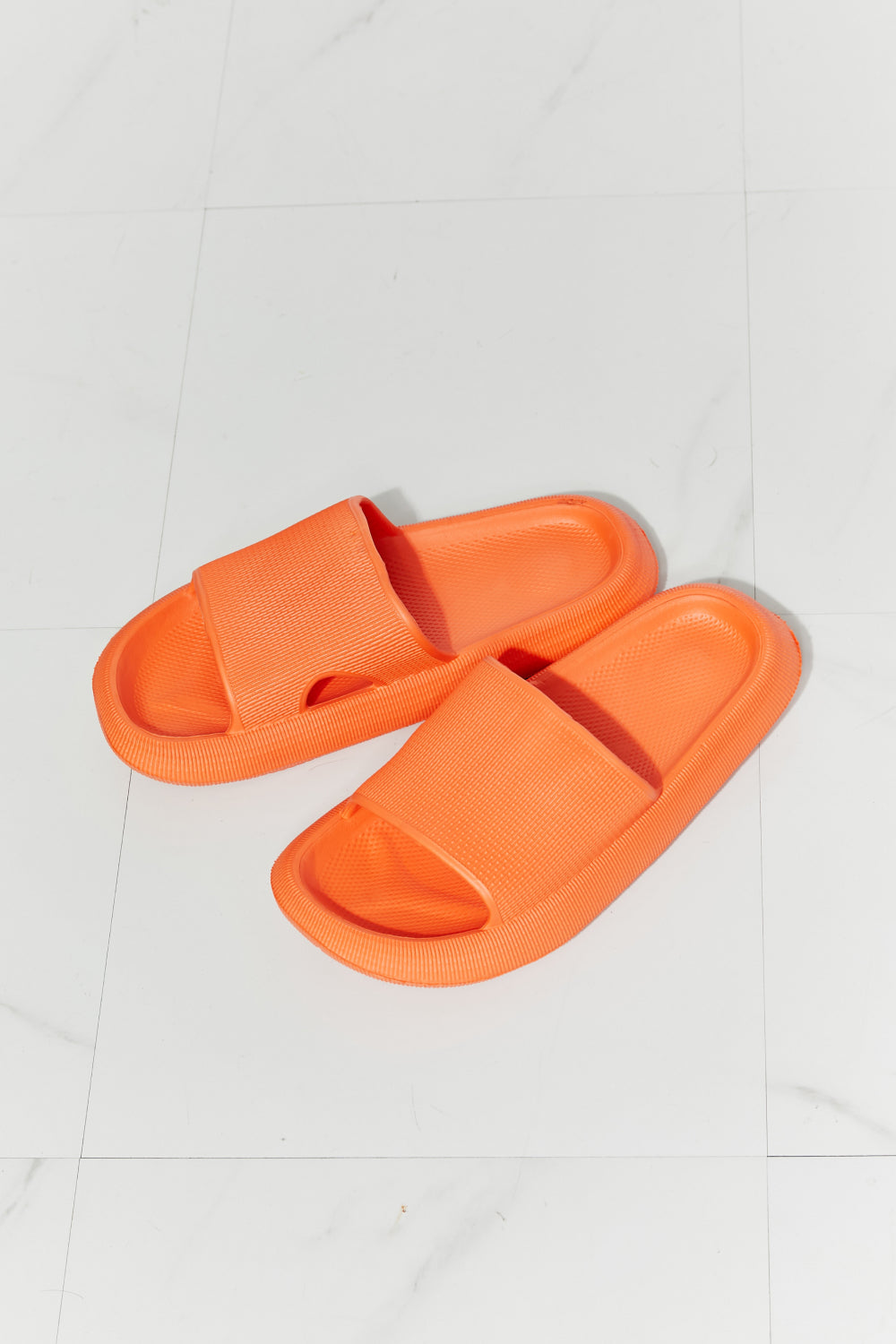 MMShoes Arms Around Me Open Toe Slide in Orange-Teresa&#39;s Fashionista LLC