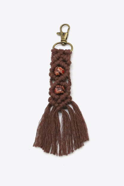 Assorted 4-Pack Handmade Macrame Fringe Keychain-Teresa&#39;s Fashionista LLC