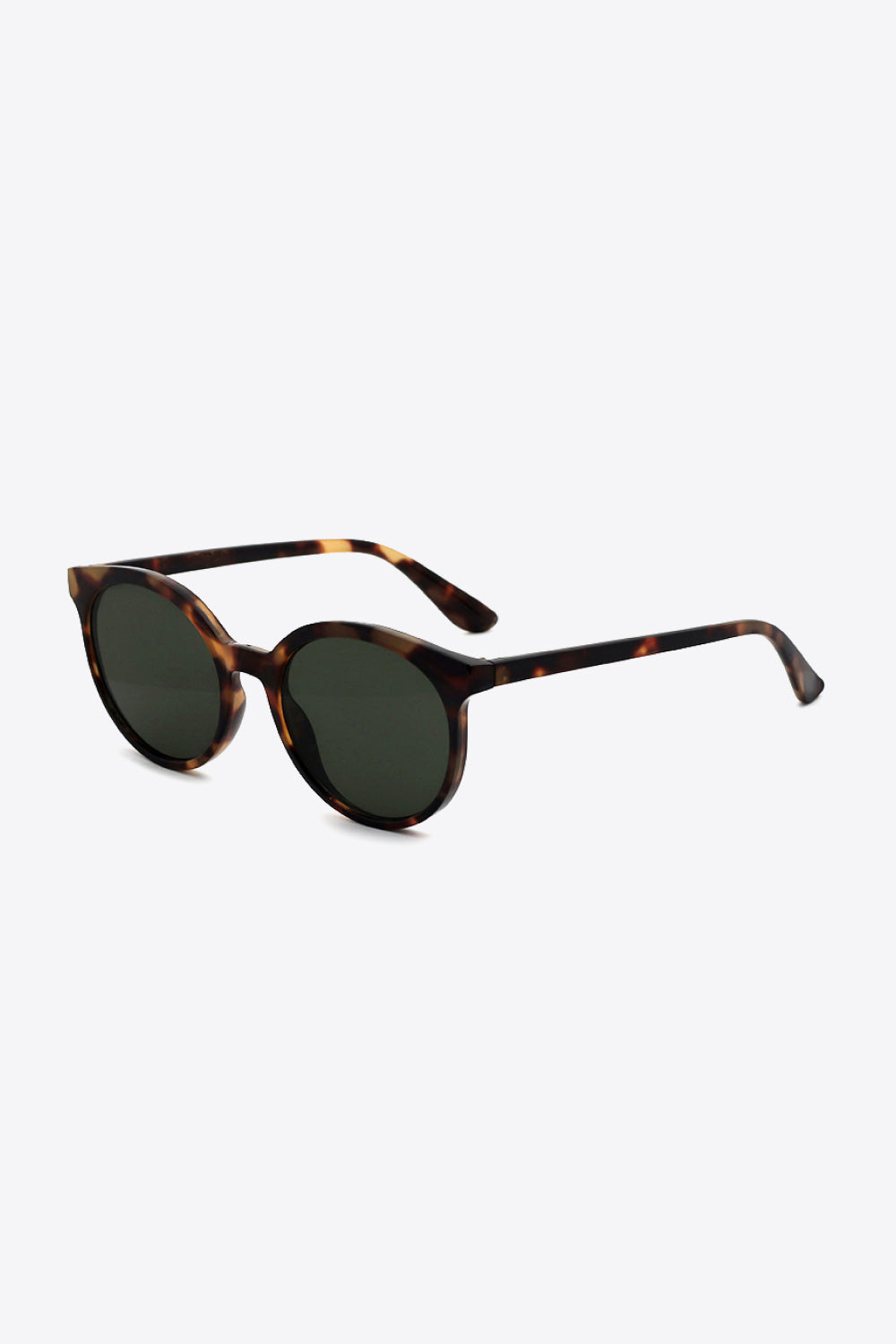 Tortoiseshell Round Polycarbonate Sunglasses-Teresa&#39;s Fashionista LLC