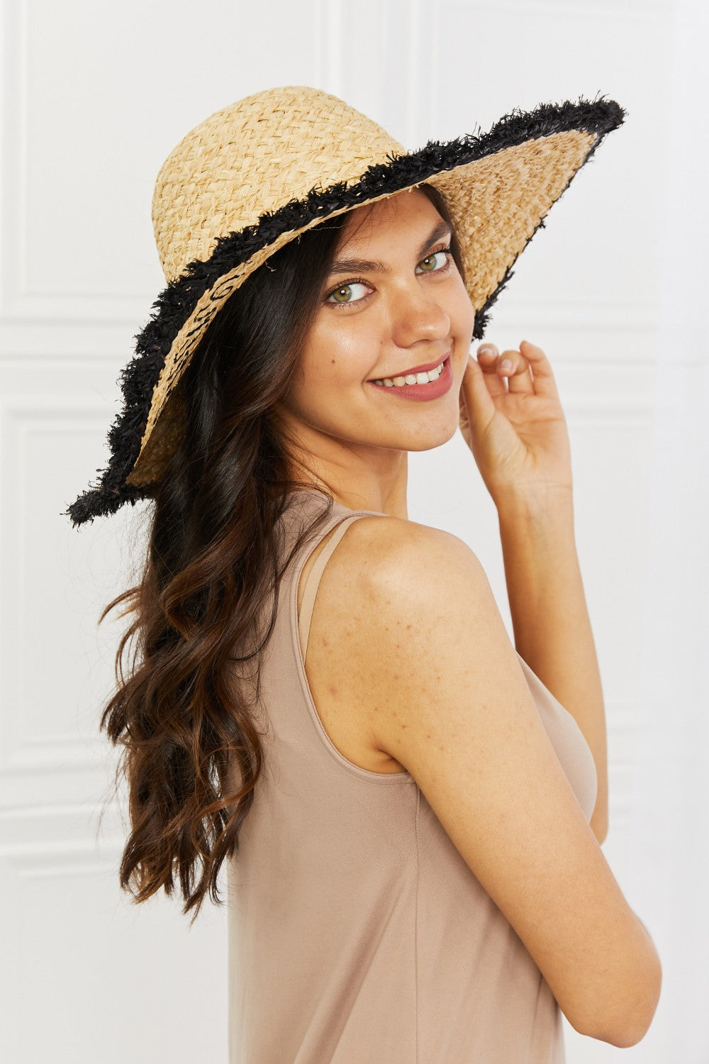 Fame Sunshine Straw Fringe Hat-Teresa&#39;s Fashionista LLC