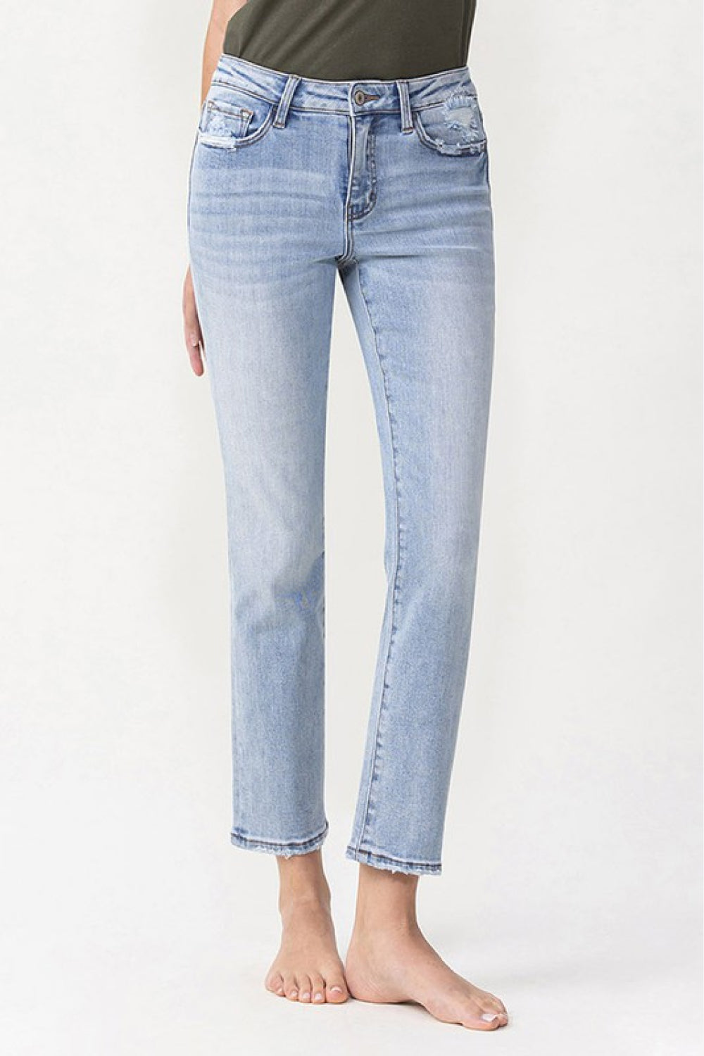 Lovervet Full Size Andrea Midrise Crop Straight Jeans-Teresa&#39;s Fashionista LLC