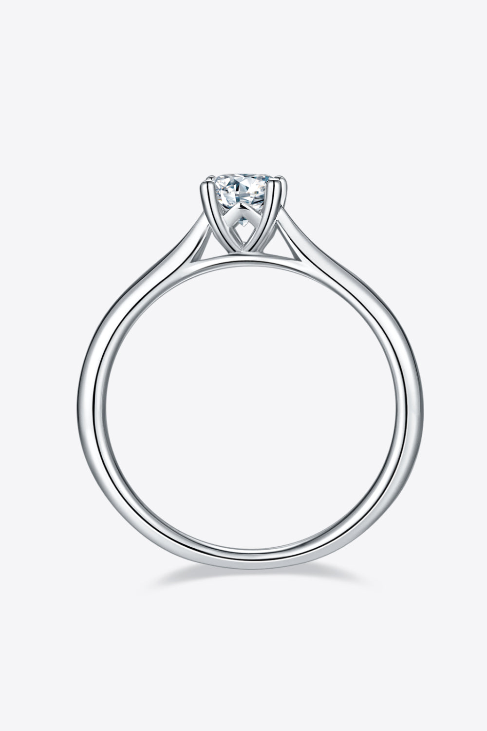 Moissanite 925 Sterling Silver Solitaire Ring-Teresa&#39;s Fashionista LLC