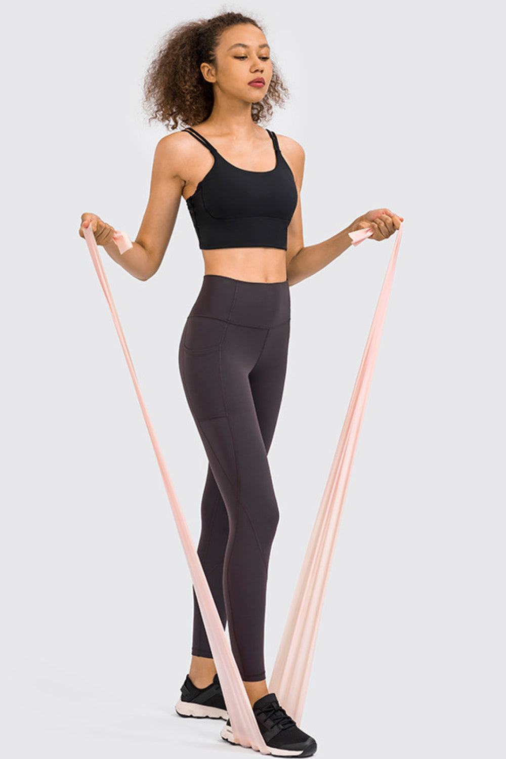 High Rise Yoga Leggings with Side Pocket-Teresa&#39;s Fashionista LLC