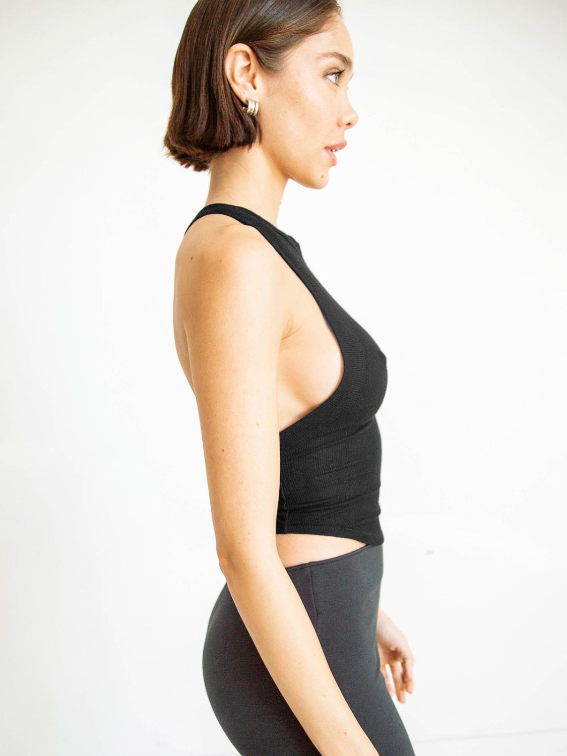 Halter Neck Ribbed Cropped Top-Teresa&#39;s Fashionista LLC