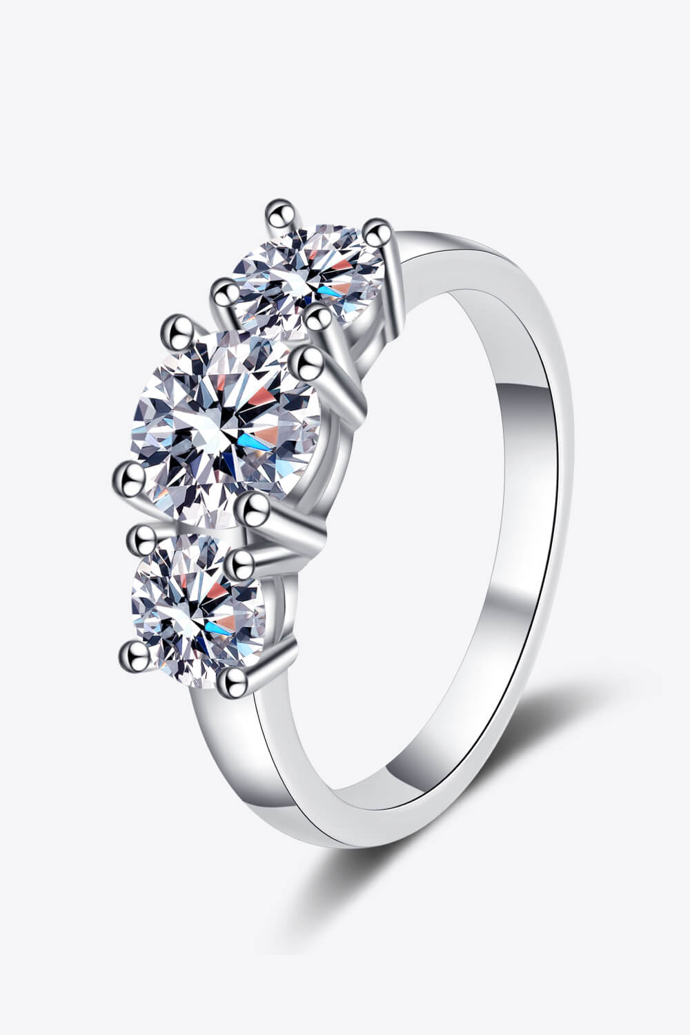 Stylish 925 Sterling Silver Moissanite Ring-Teresa&#39;s Fashionista LLC