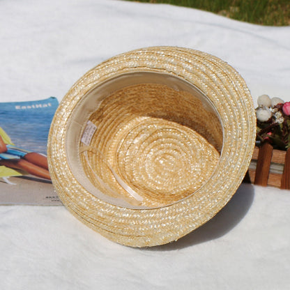 Short Brim Straw Woven Hat-Teresa&#39;s Fashionista LLC