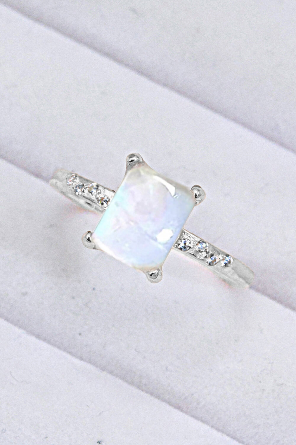 Square Moonstone Ring-Teresa&#39;s Fashionista LLC