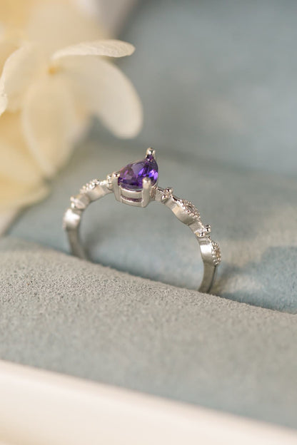 Amethyst 925 Sterling Silver Ring-Teresa&#39;s Fashionista LLC