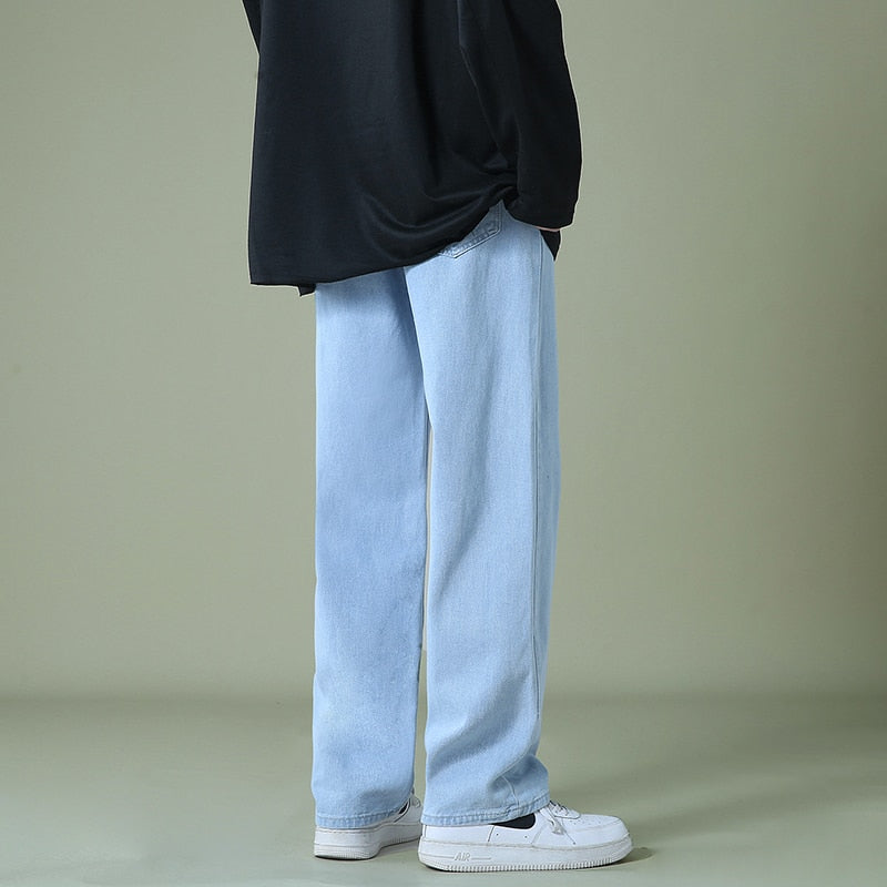 Men's Denim Wide-leg Pants-Teresa&#39;s Fashionista LLC