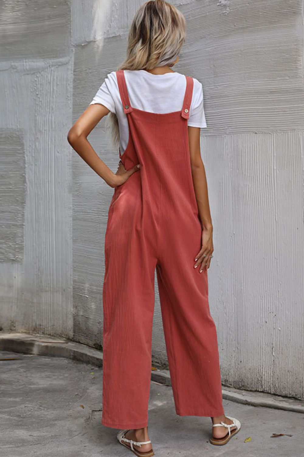 Wide Leg Overalls with Front Pockets-Teresa&#39;s Fashionista LLC