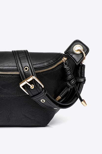 PU Leather Chain Strap Crossbody Bag-Teresa&#39;s Fashionista LLC