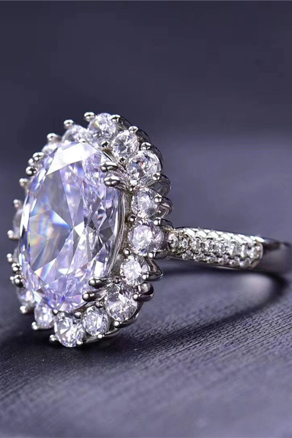 8 Carat Oval Moissanite Ring-Teresa&#39;s Fashionista LLC