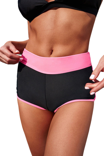 Full Size Two-Tone Contrast Swim Bottoms-Teresa&#39;s Fashionista LLC