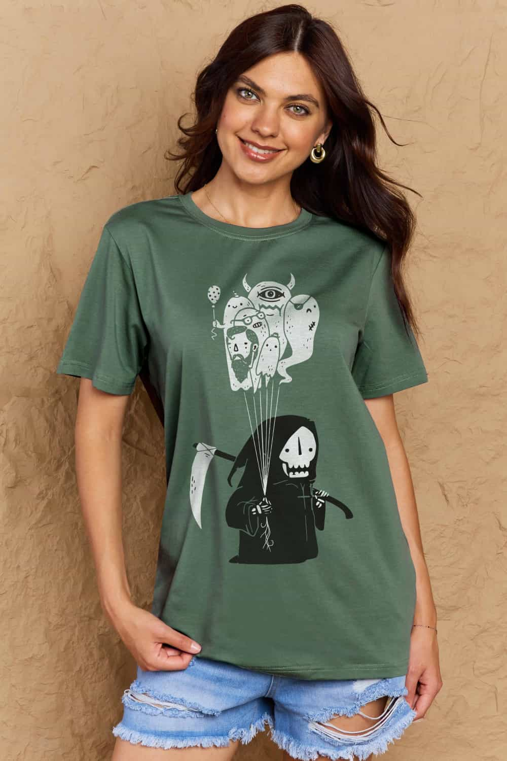 Simply Love Full Size Death Graphic T-Shirt-Teresa&#39;s Fashionista LLC