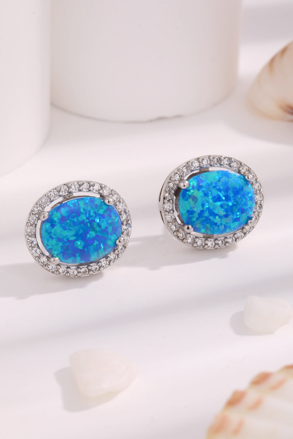 Opal Round Earrings-Teresa&#39;s Fashionista LLC