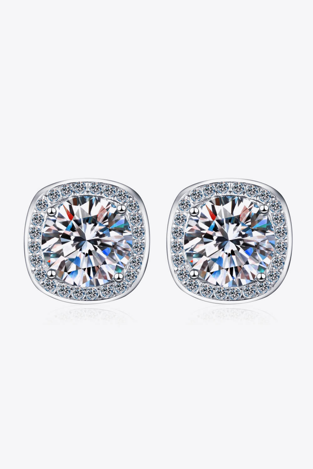 Let Me Love You 1 Carat Moissanite Stud Earrings-Teresa&#39;s Fashionista LLC