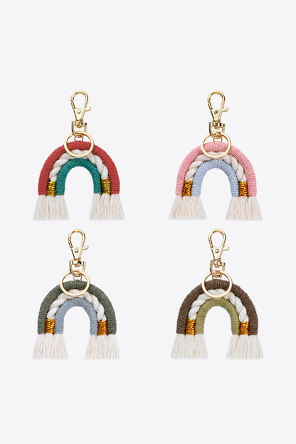 Random 4-Pack Rainbow Tassel Key Chain-Teresa&#39;s Fashionista LLC