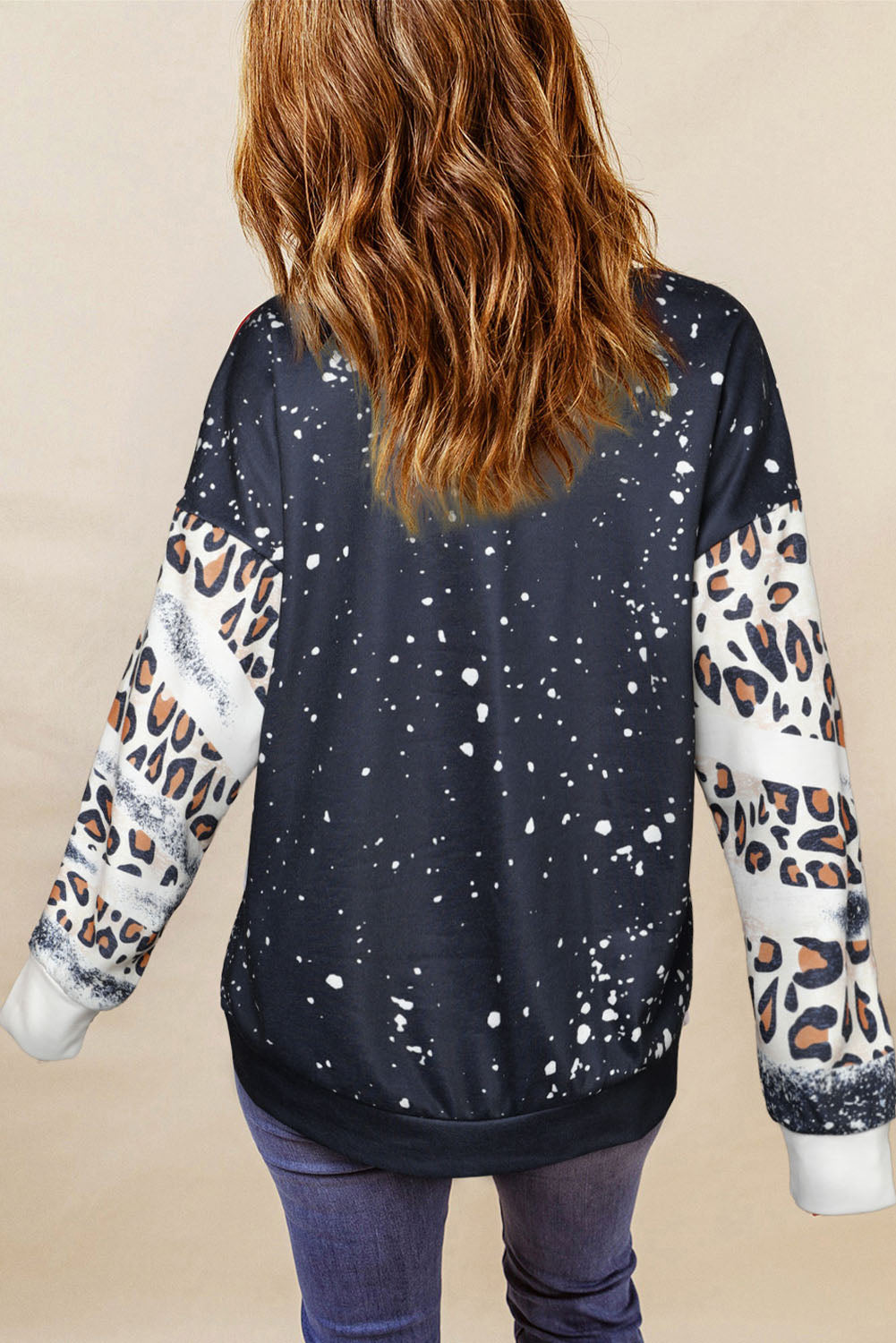 MAMA Leopard Round Neck Sweatshirt-Teresa&#39;s Fashionista LLC