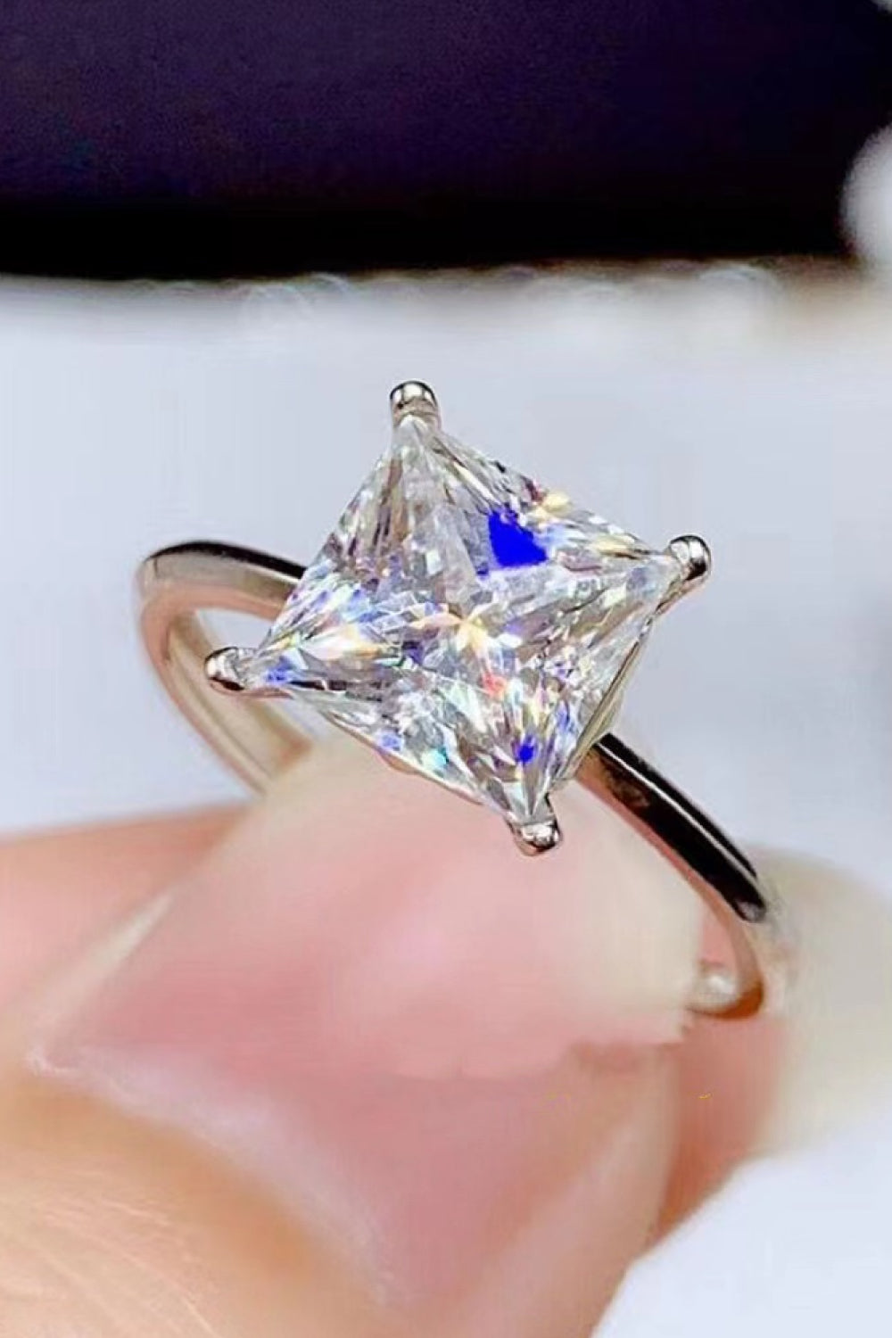 5 Carat Moissanite Solitaire Ring-Teresa&#39;s Fashionista LLC