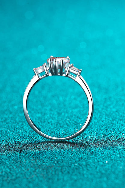 1.2 Carat Moissanite Heart Ring-Teresa&#39;s Fashionista LLC