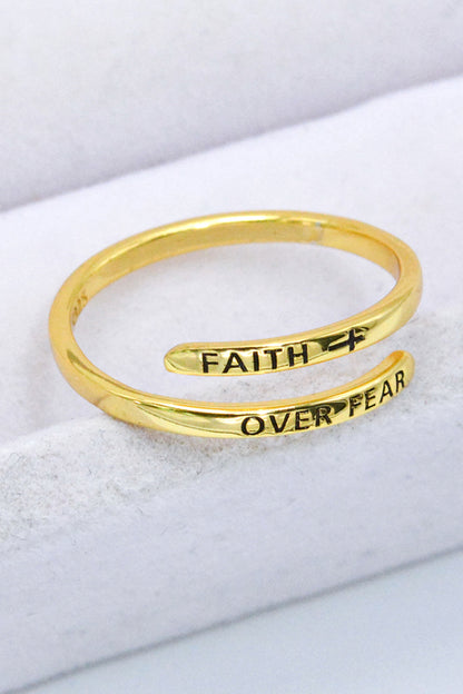 FAITH OVER FEAR Bypass Ring-Teresa&#39;s Fashionista LLC