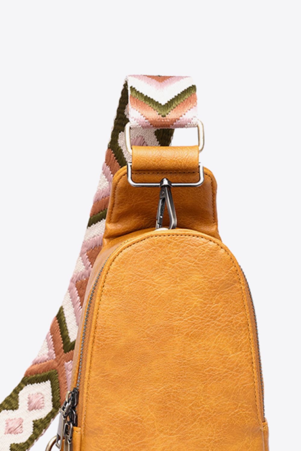 Random Pattern Adjustable Strap PU Leather Sling Bag-Teresa&#39;s Fashionista LLC