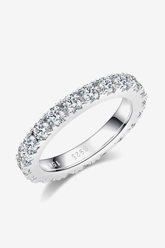 2.3 Carat Moissanite 925 Sterling Silver Eternity Ring-Teresa&#39;s Fashionista LLC